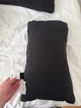 CB2 Black Textured Accent Pillow
